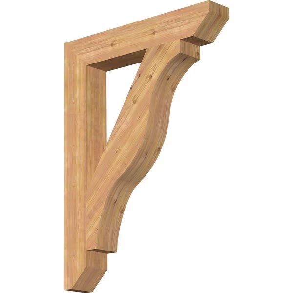 Funston Slat Smooth Bracket, Western Red Cedar, 5 1/2